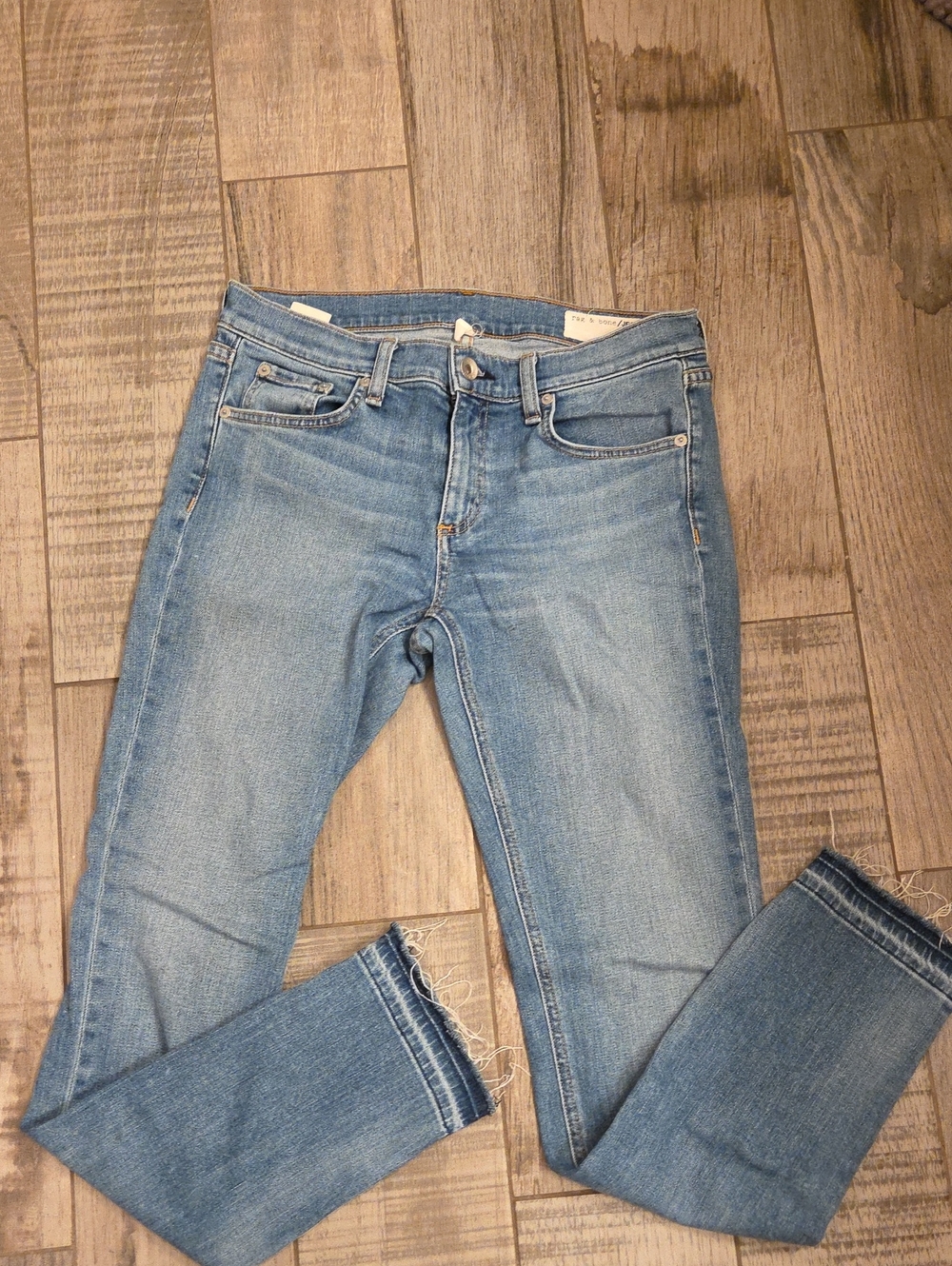 rag & bone Light Blue Straight Leg Jeans